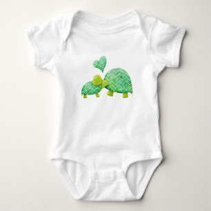 Sweet Turtle Hugs Mom and Baby Bodysuit