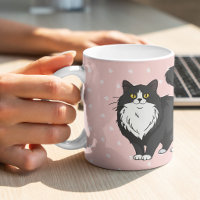 Sweet Tuxedo Cat Mom Personalized