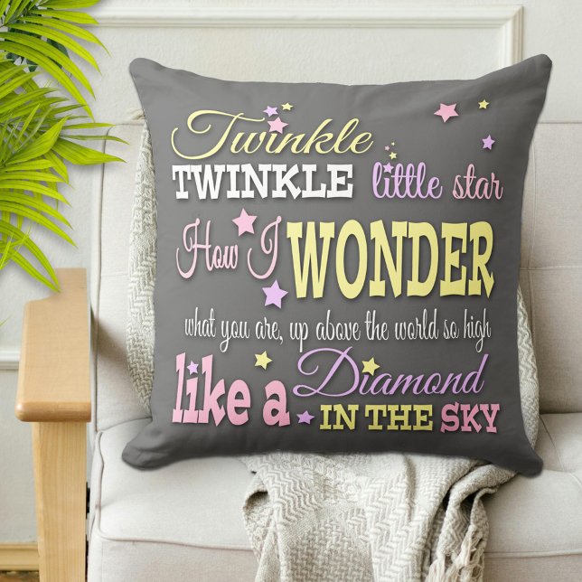 Sweet Twinkle Star Baby Nursery Throw Pillow (Creator Uploaded)