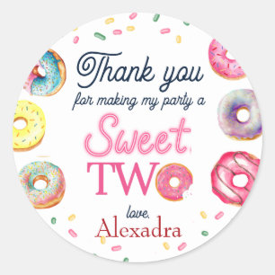  Sweet Two 2nd Birthday Classic Round Sticker