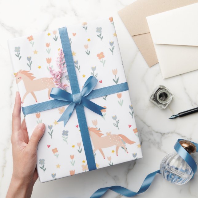 Sweet Unicorn Floral Wrapping Paper (Gifting)