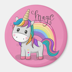Sweet unicorn with big eyes magnet
