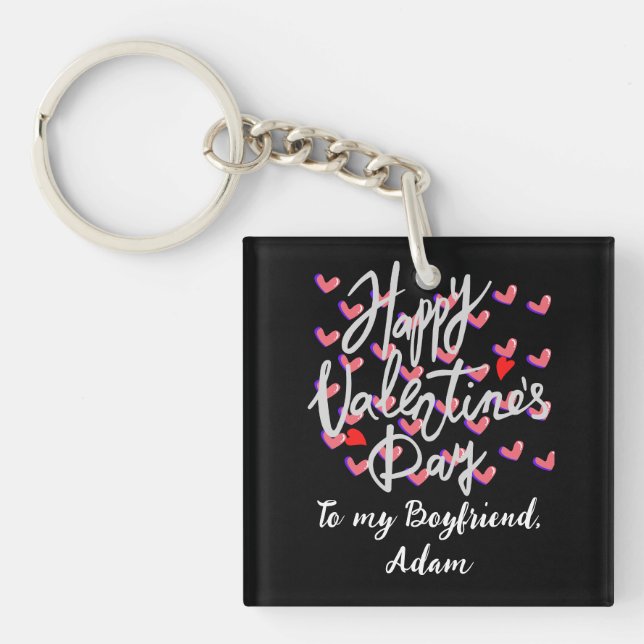 sweet valentine couple personalized customize   keychain (Front)