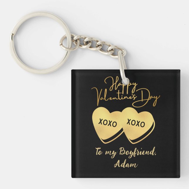 sweet valentine couple personalized customize  keychain (Front)
