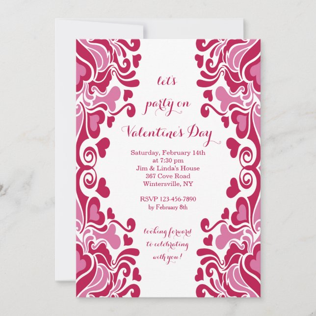 Sweet Valentine Party Invitation (Front)