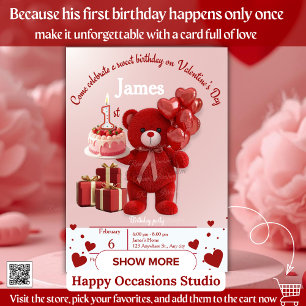 Sweet Valentine’s Birthday Invite – 1st Birthday