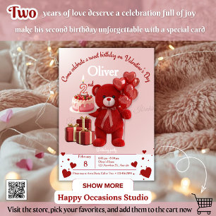 Sweet Valentine’s Birthday Invite – 2nd Birthday