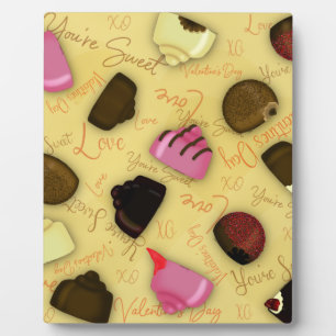 Sweet Valentine - Valentine's Day Candy Pattern Plaque