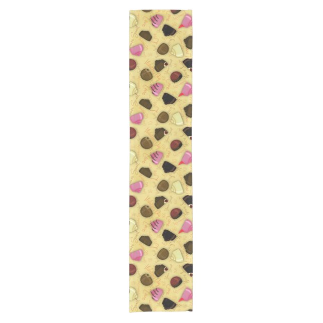 Sweet Valentine - Valentine's Day Candy Pattern Short Table Runner (Front)