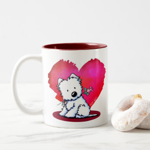 Sweet Valentine Westie Two-Tone Coffee Mug