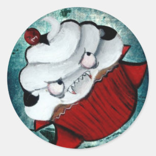 Sweet Vampire Cupcake Classic Round Sticker