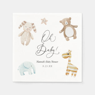 Sweet Vintage Baby Shower Oh baby Napkins