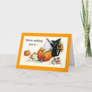 Sweet Vintage Halloween Greeting Card