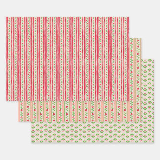 Sweet Vintage Reds Wrapping Paper Sheet