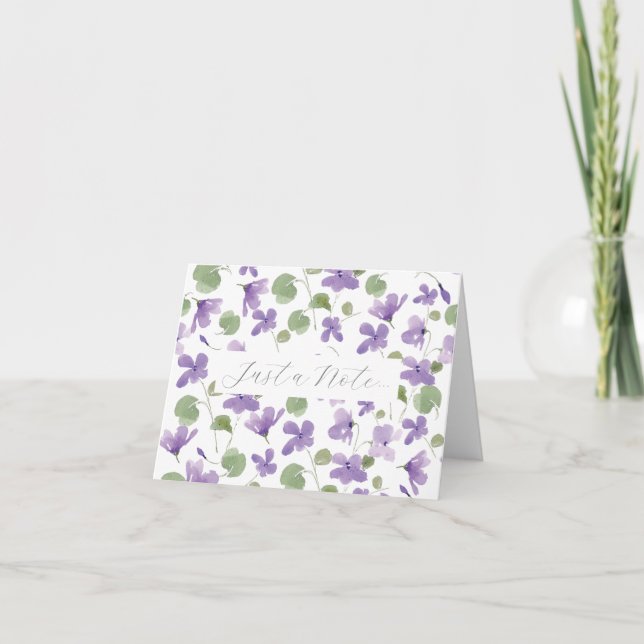 Sweet Violets Note Card (Front)