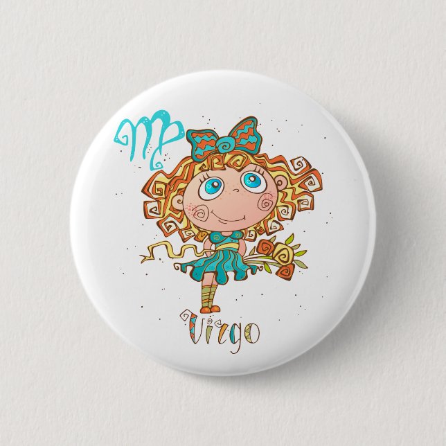 Sweet Virgo Child 2 Inch Round Button (Front)