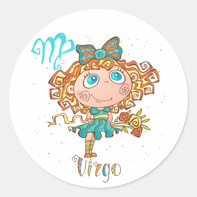 Sweet Virgo Child Classic Round Sticker (Front)