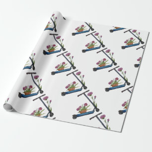 Sweet Watercolor Art  Push Scooter Wrapping Paper