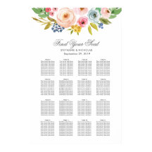 Sweet Watercolor Bouquet | Seating Chart