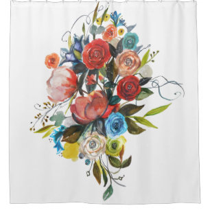 Sweet Watercolor Bouquet White Customizable