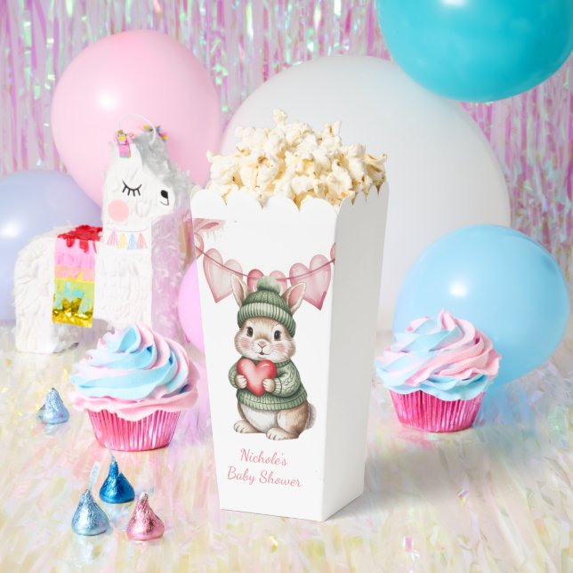 Sweet Watercolor Bunny Baby Shower  Favor Box (Party)