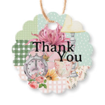 Sweet watercolor collage Thank you floral