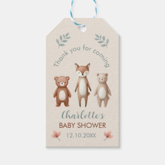 Sweet watercolor desgin- woodpeckers- beige gift tags