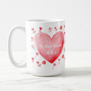 Sweet Watercolor Heart Valentine Mug