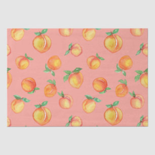 Sweet Watercolor Peach Pattern Tissue Paper
