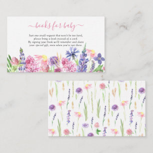 Sweet Watercolor Wildflower Books for Baby Enclosure Card