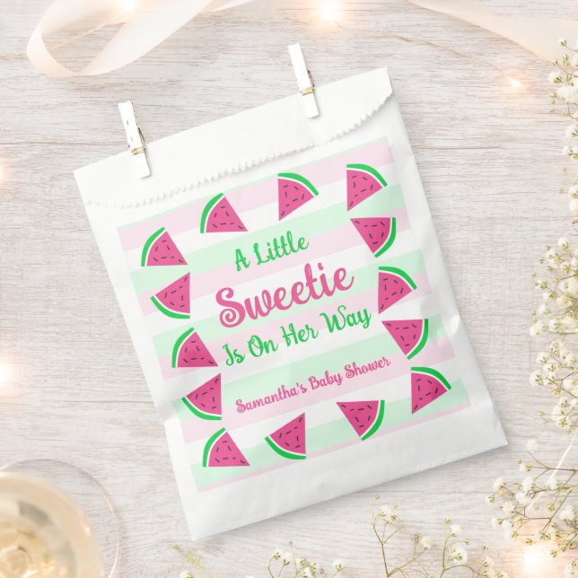 Sweet Watermelon Baby Shower Favour Bag (Clipped)