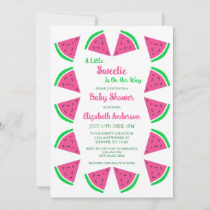 Sweet Watermelon Baby Shower Invitation