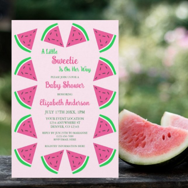 Sweet Watermelon Baby Shower Invitation (Creator Uploaded)
