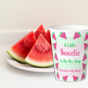 Sweet Watermelon Baby Shower Paper Cups