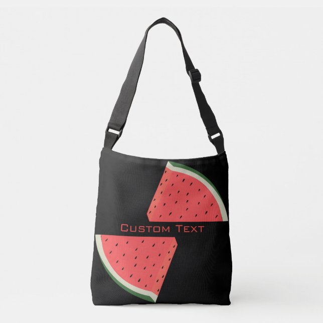 Sweet Watermelon Crossbody Bag with Custom Text (Front)