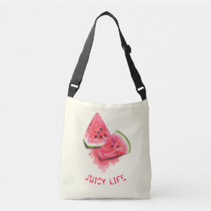 Sweet Watermelon Crossbody or Tote Bag Custom Text
