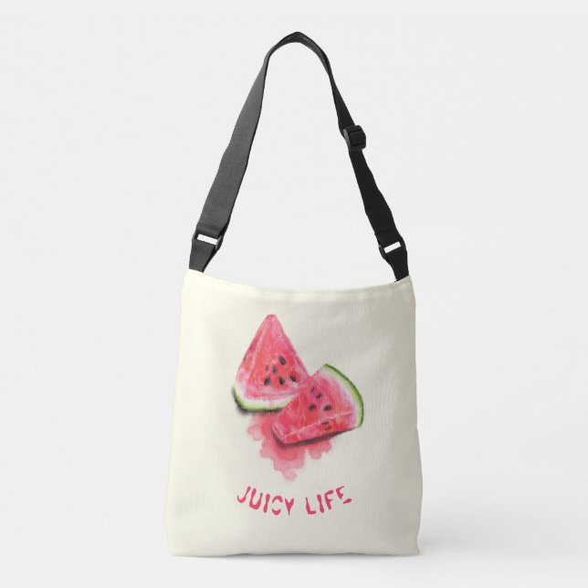 Sweet Watermelon Crossbody ou Sac fourre-tout text (Devant)