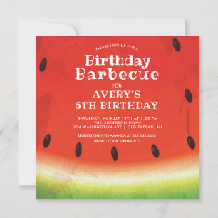 Sweet Watermelon Invitation d'anniversaire
