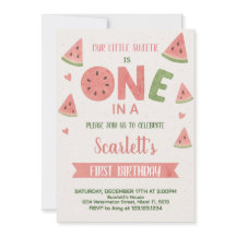 Sweet Watermelon Invitation d'anniversaire pour en