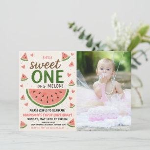Sweet Watermelon Invitation premier anniversaire