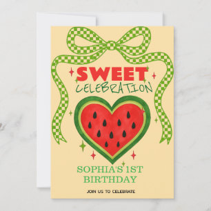 Sweet Watermelon Ribbon Été Invitation