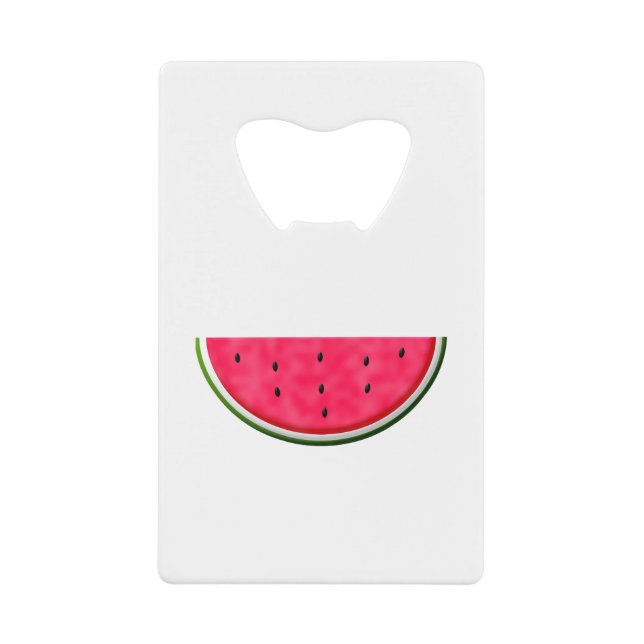 Sweet Watermelon Slice Drawing Credit Card Bottle Opener (Front)