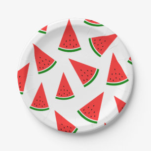 Sweet Watermelon Slice Pattern Paper Plate