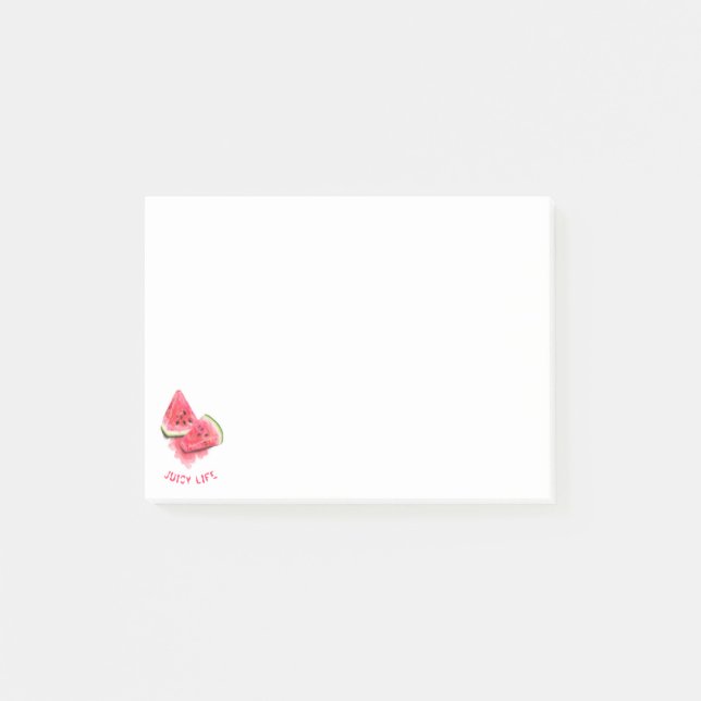 Sweet Watermelon Sticky Notes - Custom Text (Front)