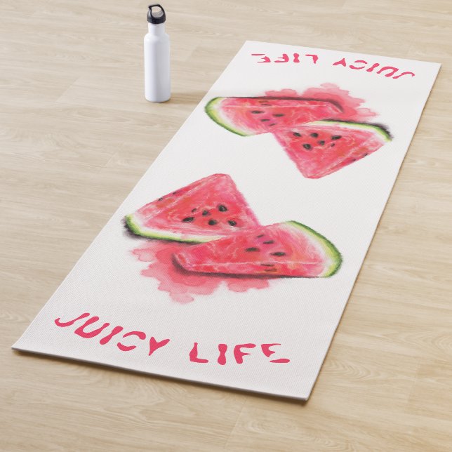 Sweet Watermelon Yoga Mat - Custom Text (In Situ)