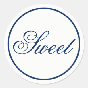 "Sweet" Wedding Favour & Welcome Bag Sticker - Nav