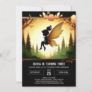 Sweet Whimsical Fairy Birthday Invitation