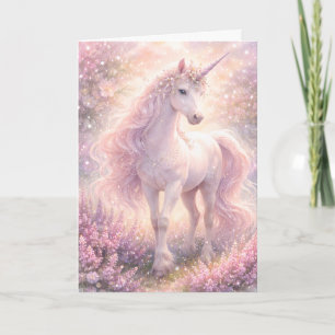 Sweet Whimsical pastel Unicorn Card