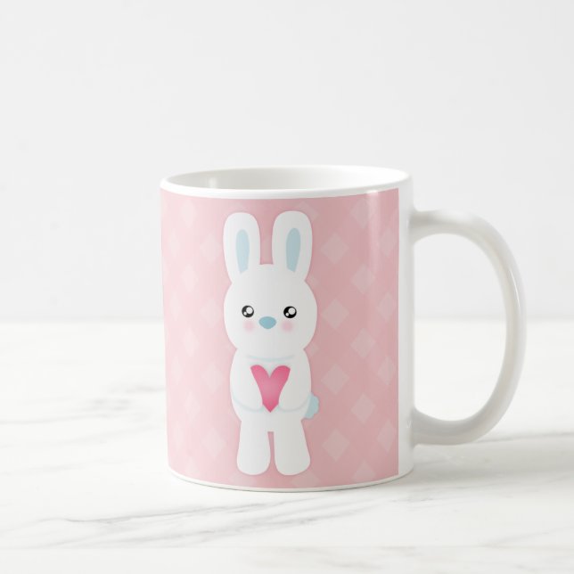 Sweet White Bunny Coffee Mug (Right)