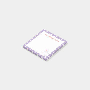 Sweet White Daisies Floral Pattern Personalized Post-it Notes